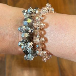 Two costume jewelry stretch bracelets